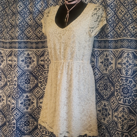American Rag Dresses & Skirts - American Rag | Large | White Lace Detailed Dress